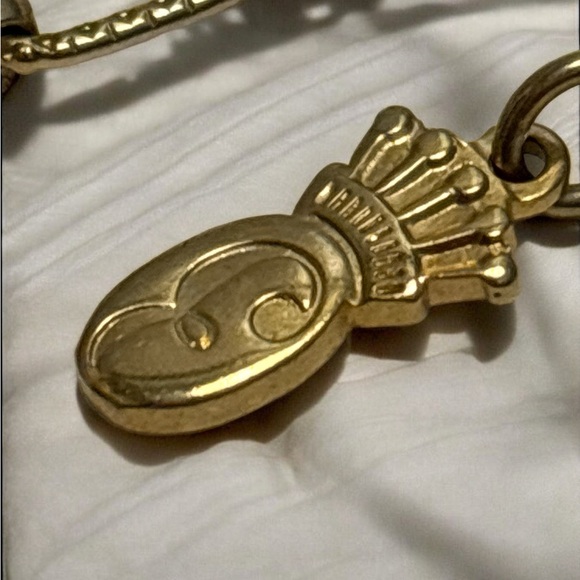 Vintage Emmons Textured Gold Tone Wave Design Choker/Necklace 14”+3.5” - Picture 4 of 11